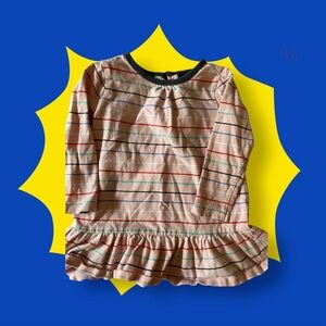 Toddler Girls Tea Collection Drop Waist Pink Striped Tunic Dress, 12-18 Months